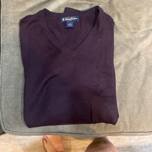 Brooks brother merino wool v neck sweater
